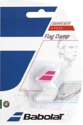 Виброгаситель для теннисной ракетки Babolat Flag Damp / 700032-184 (черный/белый/розовый)