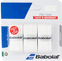 Грип для большого тенниса Babolat Pro Tour / 653037-101 (3шт, белый) - 