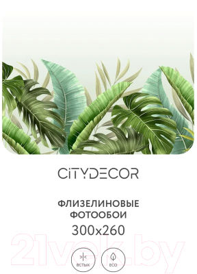 Фотообои листовые Citydecor Цветы и Растения 129 (300x260см)