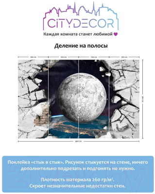 Фотообои листовые Citydecor Космос 2 (400x260см)