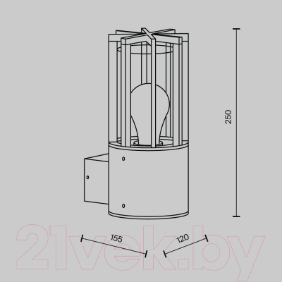 Бра уличное Maytoni Barrel O453WL-01GF