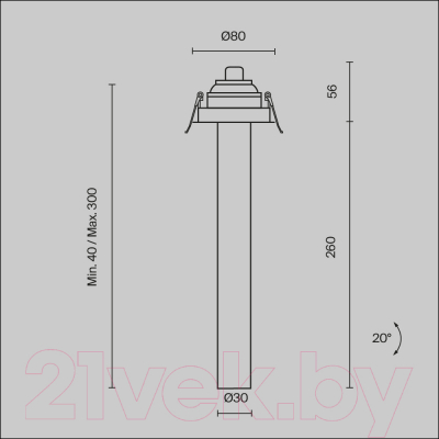 Точечный светильник Maytoni Ceiling C140RS-L300-7W3K-B