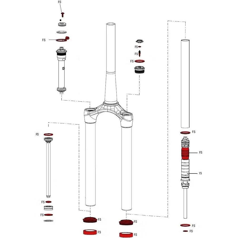 Ремкомплект велосипедный Rock Shox Для вилок Sektor Silver A1 / Х113136