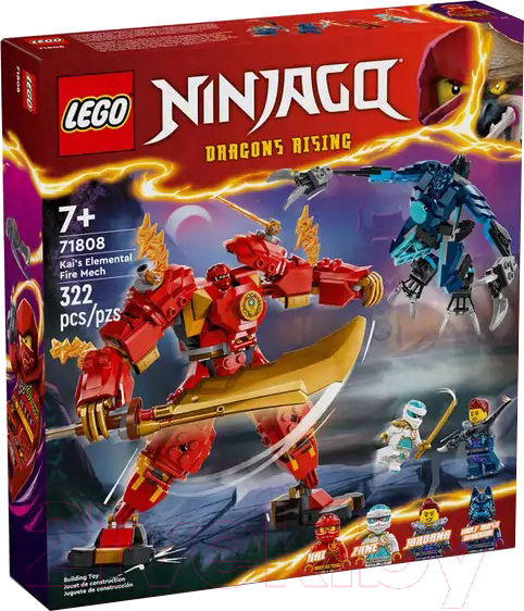 Конструктор Lego Ninjago Стихийный огненный робот Кая / 71808