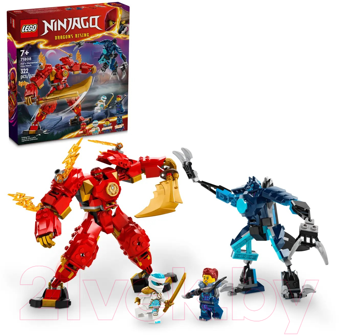 Конструктор Lego Ninjago Стихийный огненный робот Кая / 71808 — фото 3
