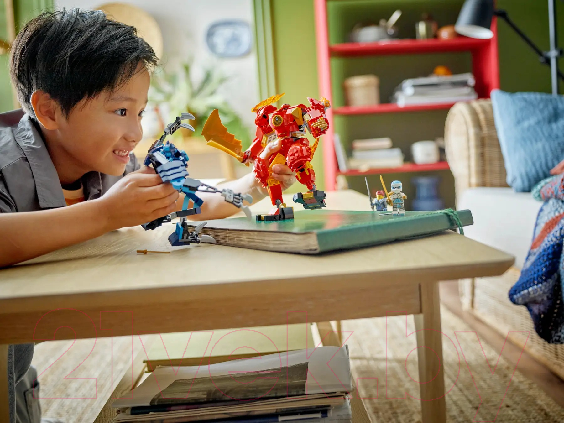 Конструктор Lego Ninjago Стихийный огненный робот Кая / 71808 — фото 6
