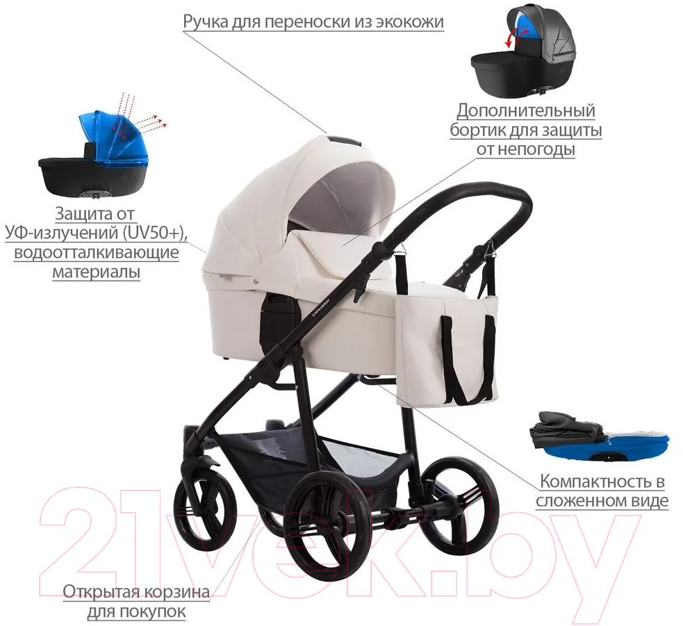 Детская универсальная коляска Bebetto Explorer Air Pro 2 в 1