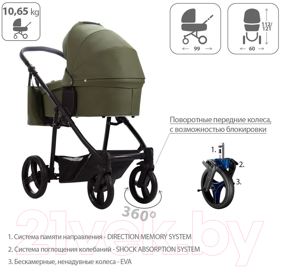 Детская универсальная коляска Bebetto Explorer Air Pro 2 в 1