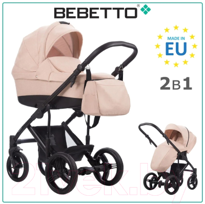 Детская универсальная коляска Bebetto Tiger Lux 2 в 1 (07/рама черная)