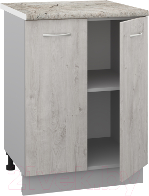 Шкаф-стол кухонный Кортекс-мебель Корнелия Лира НШ60р (дуб монтерей/марсель)