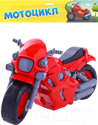 Мотоцикл игрушечный РЫЖИЙ КОТ Спорт / И-3407 (красный)