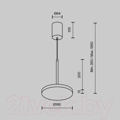 Люстра Maytoni Pendant P076PL-L12W4K-W