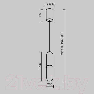 Потолочный светильник Maytoni Pendant P101PL-L300-12W3K-BS