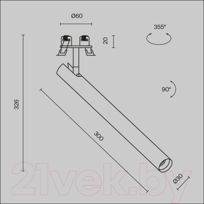 Точечный светильник Maytoni Ceiling C141RS-L300-6W4K-W