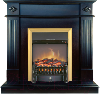 Каминокомплект Смолком Brighton STD-ASP + Fobos FXM Brass BLT-999B-5M(BR)