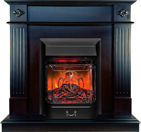 Каминокомплект Смолком Brighton STD-ASP + Majestic-S LUX BL LT (темный орех)