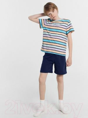 Пижама детская Mark Formelle 563322-1 (р.158-80, разноцветная полоска/море)