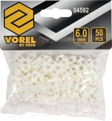 Крестики для укладки плитки Vorel Т-образные 6.0мм / 04592 (50шт)