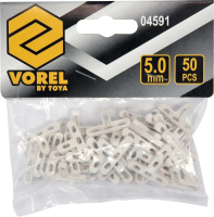 Крестики для укладки плитки Vorel Т-образные 5.0мм / 04591 (50шт) - 