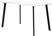 Обеденный стол Millwood Шанхай Л18 120x70 (белый/металл черный) - 
