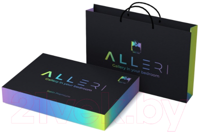 Комплект постельного белья Alleri Сатин Premium 2сп с евро Max простыней / СП-283
