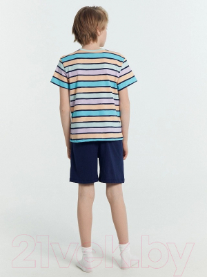 Пижама детская Mark Formelle 563322-1 (р.152-76, разноцветная полоска/море)
