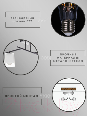 Потолочный светильник Aitin-Pro НПБ 02-2x60-101 / N5956/2 (черный/хром)