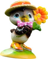 

Фигурка для сада, Воробей с цветочком / 7751139