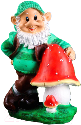 Изображение товара Фигурка для сада Хорошие сувениры Гном с грибом / 9438627