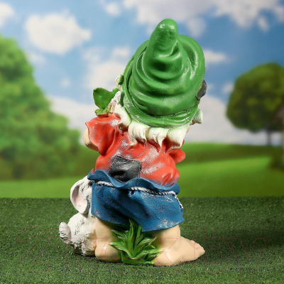 Изображение товара Фигурка для сада Хорошие сувениры Гном с зайцем и морковкой / 3374688