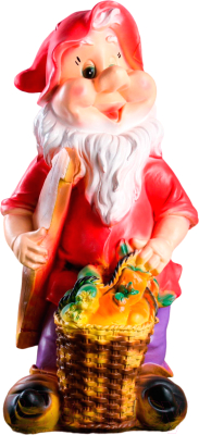 Изображение товара Фигурка для сада Хорошие сувениры Гном с корзиной овощей большой / 4325847