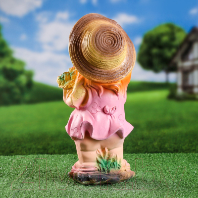 Изображение товара Фигурка для сада Хорошие сувениры Гном с корзиной малый / 302931