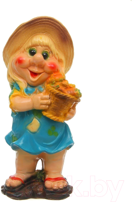 Изображение товара Фигурка для сада Хорошие сувениры Гном с корзиной малый / 302931