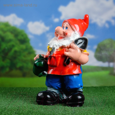 Изображение товара Фигурка для сада Хорошие сувениры Гном с лейкой средний / 628330
