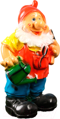 Изображение товара Фигурка для сада Хорошие сувениры Гном с лейкой средний / 628330