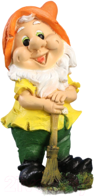 Изображение товара Фигурка для сада Хорошие сувениры Гном с метлой / 9567038