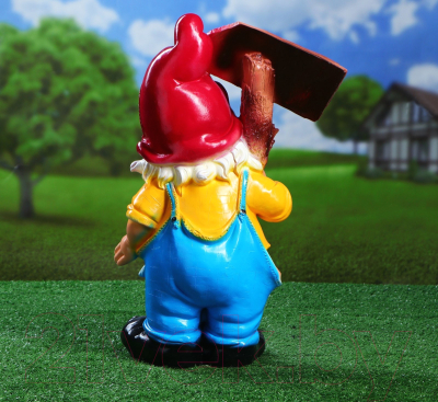 Изображение товара Фигурка для сада Хорошие сувениры Гном с табличкой / 628340