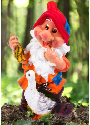 Изображение товара Фигурка для сада Хорошие сувениры Гном с уткой / 1090075