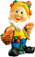 

Фигурка для сада, Гномик с корзинкой яблок / 7025696