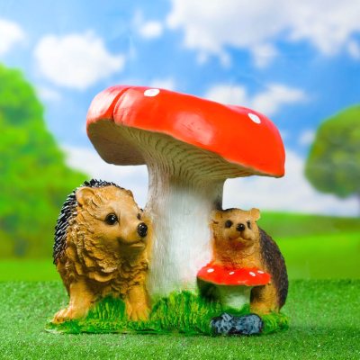 Изображение товара Фигурка для сада Хорошие сувениры Гриб с двумя ежами / 1090079