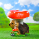 Миниатюра изображения товара Фигурка для сада Хорошие сувениры Гриб с двумя ежами / 1090079