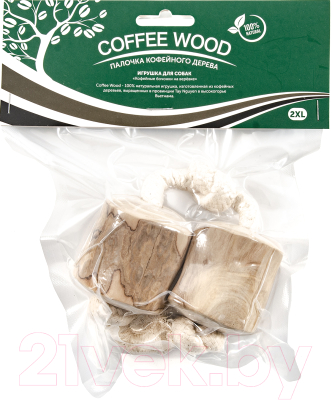 Игрушка для собак Coffee Wood Канатная гантель с кофейными бочонками / ROPE/CW-2XL