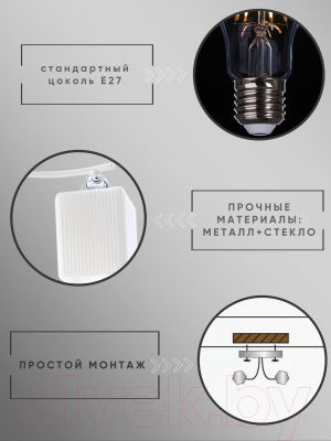 Потолочный светильник Aitin-Pro НПБ 02-2x60-101 / S5122/2 (хром/белый)