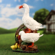 Миниатюра изображения товара Фигурка для сада Хорошие сувениры Гусиная семья на колесе / 10322258