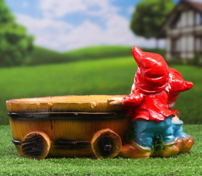 Изображение товара Фигурка для сада Хорошие сувениры Два гнома с телегой / 3866572