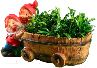 Изображение товара Фигурка для сада Хорошие сувениры Два гнома с телегой / 3866572