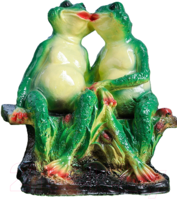 Изображение товара Фигурка для сада Хорошие сувениры Две лягушки на лавочке / 1063584