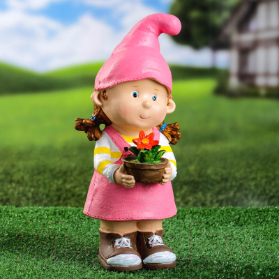 Изображение товара Фигурка для сада Хорошие сувениры Девочка с цветочками / 7640152