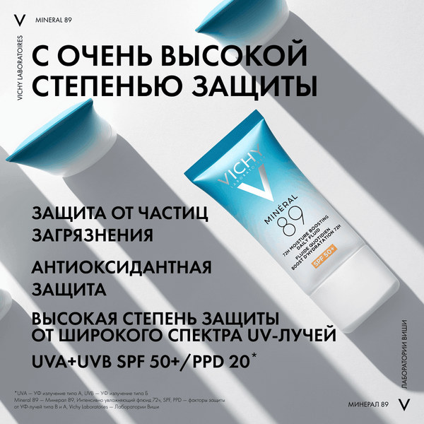 Флюид солнцезащитный Vichy Увлажняющий для лица SPF50+ (50мл)