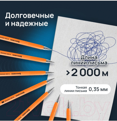 Набор шариковых ручек Brauberg 143951 (синий, 10шт)